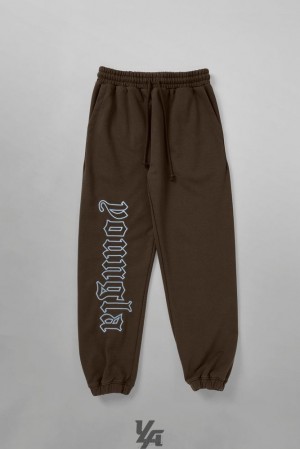 Pantalon Jogger YoungLA Anthem Joggers Hombre Marrones Azules | 76XVMSQOT