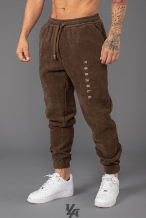 Pantalon Jogger YoungLA Aspen Joggers Hombre Marrones | 21POSZVLA