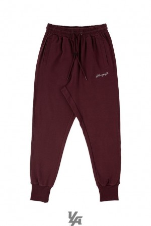 Pantalon Jogger YoungLA Cloud Joggers Hombre Burdeos | 16UGEBMTK