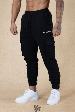 Pantalon Jogger YoungLA Cloud Rambo Joggers Hombre Negras | 90BADEJGM