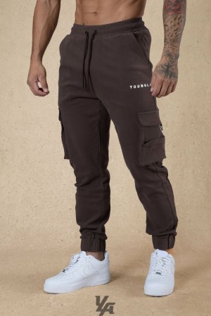 Pantalon Jogger YoungLA Cloud Rambo Joggers Hombre Chocolate Moradas | 58CWMYLRG