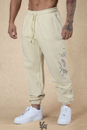 Pantalon Jogger YoungLA Dreamer Joggers Hombre Creme | 57AOTZLKD