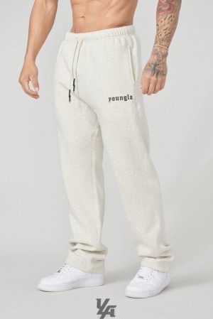Pantalon Jogger YoungLA Eternal No Cuff Sweats Hombre Marrones Azules | 29VYNQISM