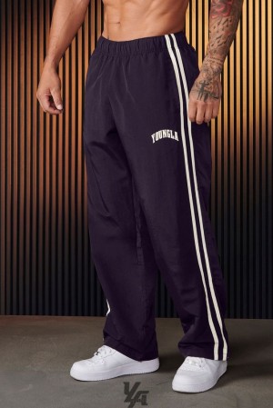 Pantalon Jogger YoungLA Flagship Track Pants Hombre Moradas Oscuro | 91TOEKMZQ