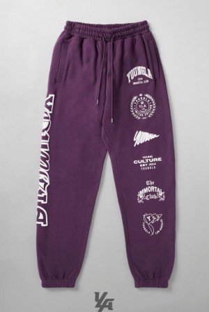 Pantalon Jogger YoungLA Immortal Killer Joggers Hombre Moradas | 13UYOVSNX
