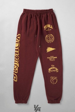 Pantalon Jogger YoungLA Immortal Killer Joggers Hombre Burdeos | 06LZBKPAU