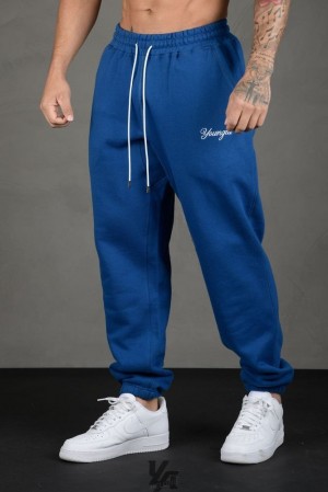 Pantalon Jogger YoungLA Joggers Hombre Azul Real Azules | 53CLHNRXS