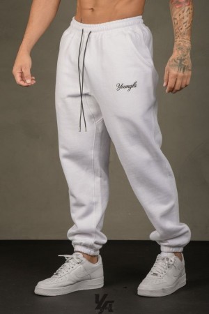 Pantalon Jogger YoungLA Joggers Hombre Blancas | 94OMUQZJN