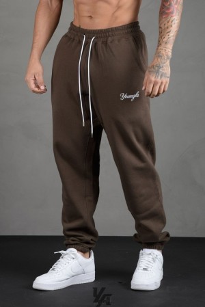 Pantalon Jogger YoungLA Joggers Hombre Marrones | 09FGDCZUO