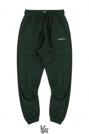 Pantalon Jogger YoungLA Kick-back Joggers Hombre Verde | 84ULEKCRA