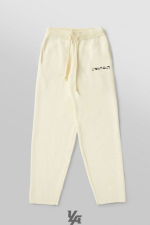 Pantalon Jogger YoungLA Knitted Joggers Hombre Amarillo | 87YKMVHGZ