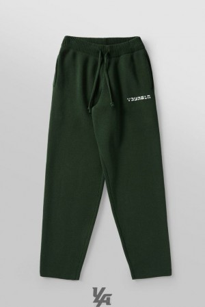 Pantalon Jogger YoungLA Knitted Joggers Hombre Verde | 63OTADJBL