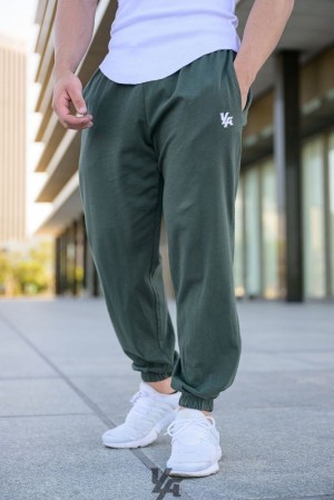 Pantalon Jogger YoungLA Pump Cover Joggers Hombre Verde | 73ANFILTX
