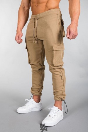 Pantalon Jogger YoungLA Rambo Combat Joggers Hombre Gris Marrones | 01SZBAFWQ