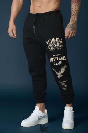 Pantalon Jogger YoungLA The Immortal Joggers Hombre Negras | 51QSEABHO