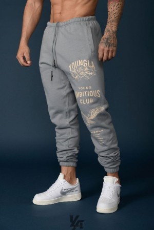Pantalon Jogger YoungLA The Immortal Joggers Hombre Gris | 20IHLAETF