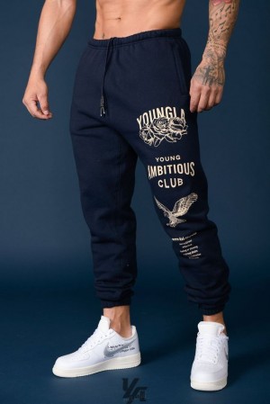 Pantalon Jogger YoungLA The Immortal Joggers Hombre Azul Marino | 09HXAFSWP