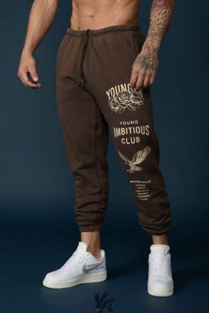 Pantalon Jogger YoungLA The Immortal Joggers Hombre Marrones | 54KXWRUAI