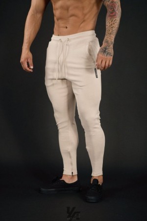Pantalon Jogger YoungLA The Perfect Joggers Hombre Beige | 39CHPYMTB