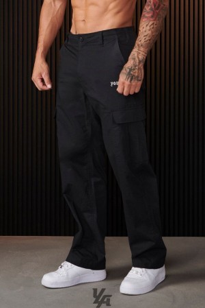 Pantalon Jogger YoungLA Trailblaze Cargos Hombre Negras | 68RFPALSH