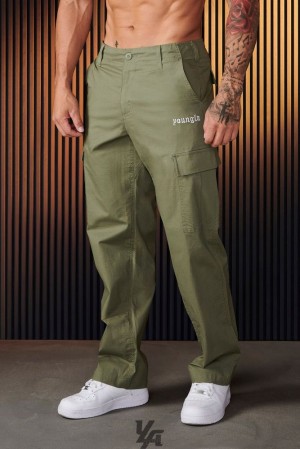 Pantalon Jogger YoungLA Trailblaze Cargos Hombre Verde Oliva | 54GBQZTPC