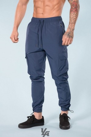 Pantalon Jogger YoungLA Travel Cargo Joggers Hombre Azul Marino | 46FNMIGDL