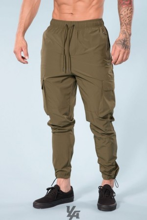 Pantalon Jogger YoungLA Travel Cargo Joggers Hombre Verde Oliva | 64FCNTBLS