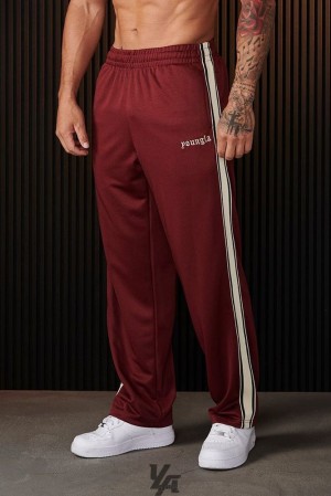 Pantalon Jogger YoungLA Warm Up Pants Hombre Burdeos | 40OVNCIHR