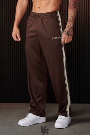 Pantalon Jogger YoungLA Warm Up Pants Hombre Marrones | 08KULCMEI