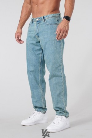 Pantalon YoungLA Baggy Jeans Hombre Negras Azules | 80TWSMJUB