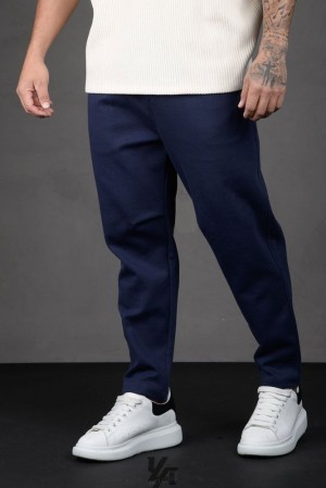 Pantalon YoungLA Cafe Trousers Hombre Azul Marino | 48CGTLJMN