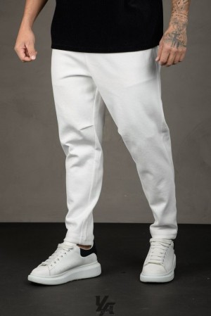 Pantalon YoungLA Cafe Trousers Hombre Blancas | 98LDXSEFJ