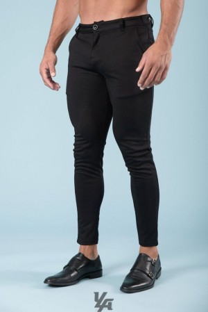 Pantalon YoungLA Dapper Dress Pants Hombre Negras | 16DRKMXEZ