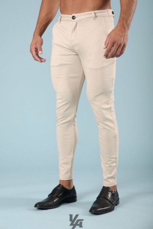 Pantalon YoungLA Dapper Dress Pants Hombre Kaki | 06KBAPIZM