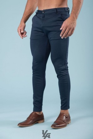 Pantalon YoungLA Dapper Dress Pants Hombre Azul Marino | 03BDSJCKA