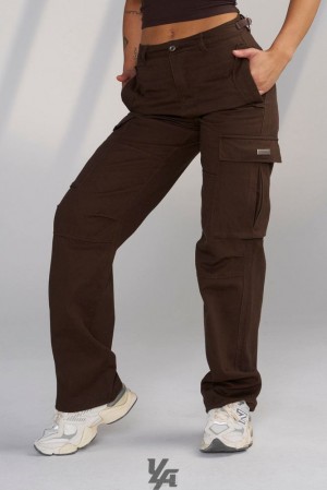 Pantalon YoungLA Metro Cargos Mujer Cafe | 80VZYWSOC