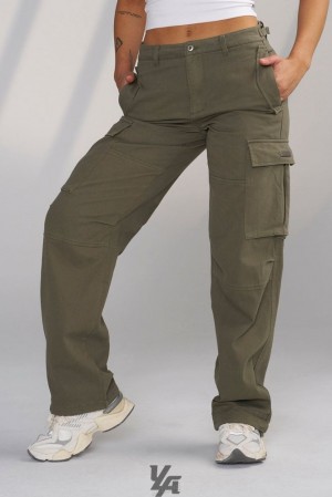 Pantalon YoungLA Metro Cargos Mujer Eucalyptus | 24NDHMOAY