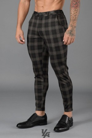 Pantalon YoungLA New Dress Pants Hombre Negras Marrones | 72TXABURJ