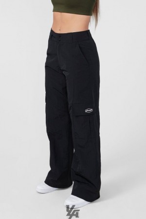 Pantalon YoungLA Retro Cargo Joggers Mujer Negras | 25SPEIZGR