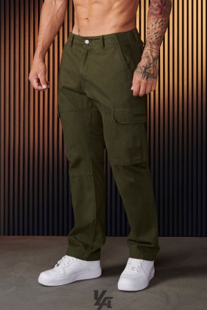 Pantalon YoungLA Suburban Twill Cargos Hombre Verde Oliva | 24YRSQXVG