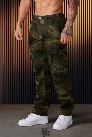 Pantalon YoungLA Suburban Twill Cargos Hombre Camuflaje Verde | 70KASBGNW