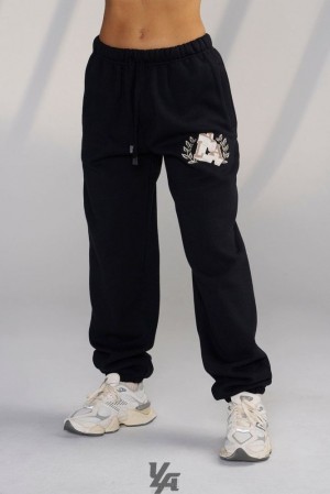 Pantalon YoungLA Teddy Jogger Mujer Negras | 86CZKNIAU