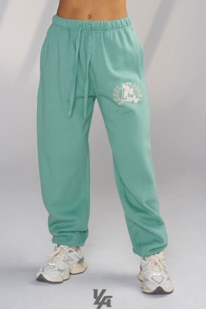 Pantalon YoungLA Teddy Jogger Mujer Verde | 30EKLZMYC
