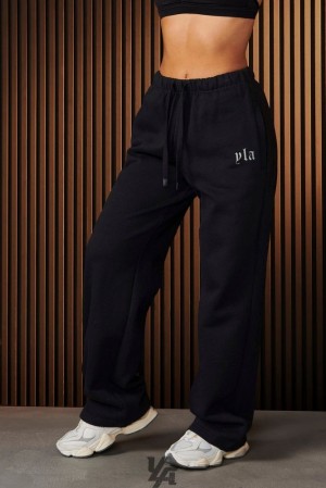 Pantalon YoungLA Urban Straight Leg Jogger Mujer Raven | 48ZBRMXUF