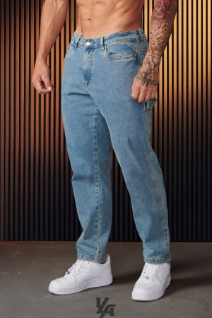 Pantalon YoungLA Utility Jeans Hombre Azules Azules | 69QRTYUSC