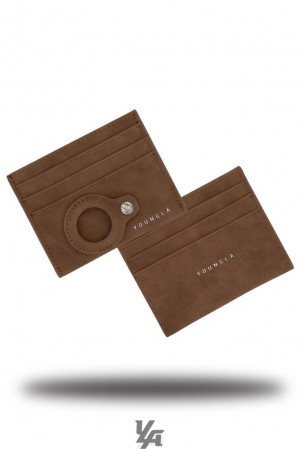 Porta Tarjeta YoungLA Executive Card Holder Hombre Marrones | 81UXTHCBA