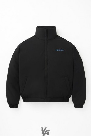 Ropa De Abrigo YoungLA Alpine Puffy Jacket Hombre Negras | 82MUREFYV