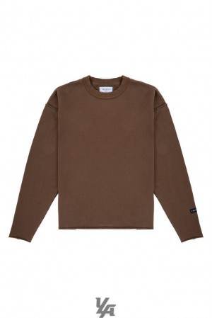 Ropa De Abrigo YoungLA Anarchy Crewnecks Hombre Marrones Azules | 48OHKDWZP