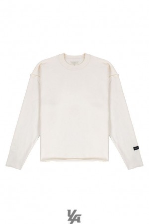 Ropa De Abrigo YoungLA Anarchy Crewnecks Hombre Blancas Azules | 42DOEQHWT