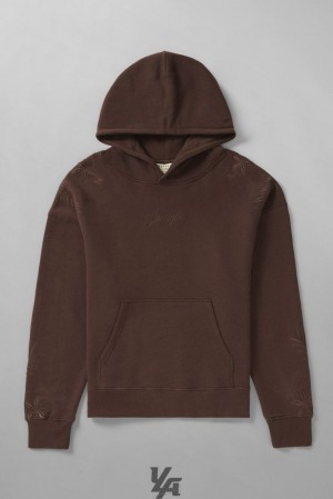 Ropa De Abrigo YoungLA Autumn Hoodies Hombre Marrones | 52FTHMLWN